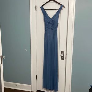NWT David's Bridal Steel Blue bridesmaids dress. SIZE 10